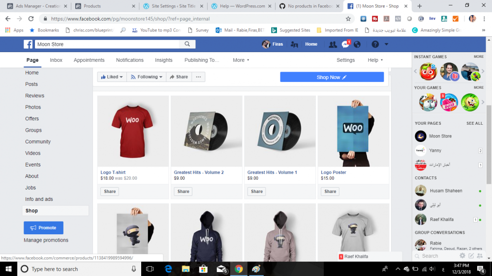 Shop  Facebook